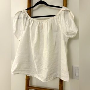 White linen top